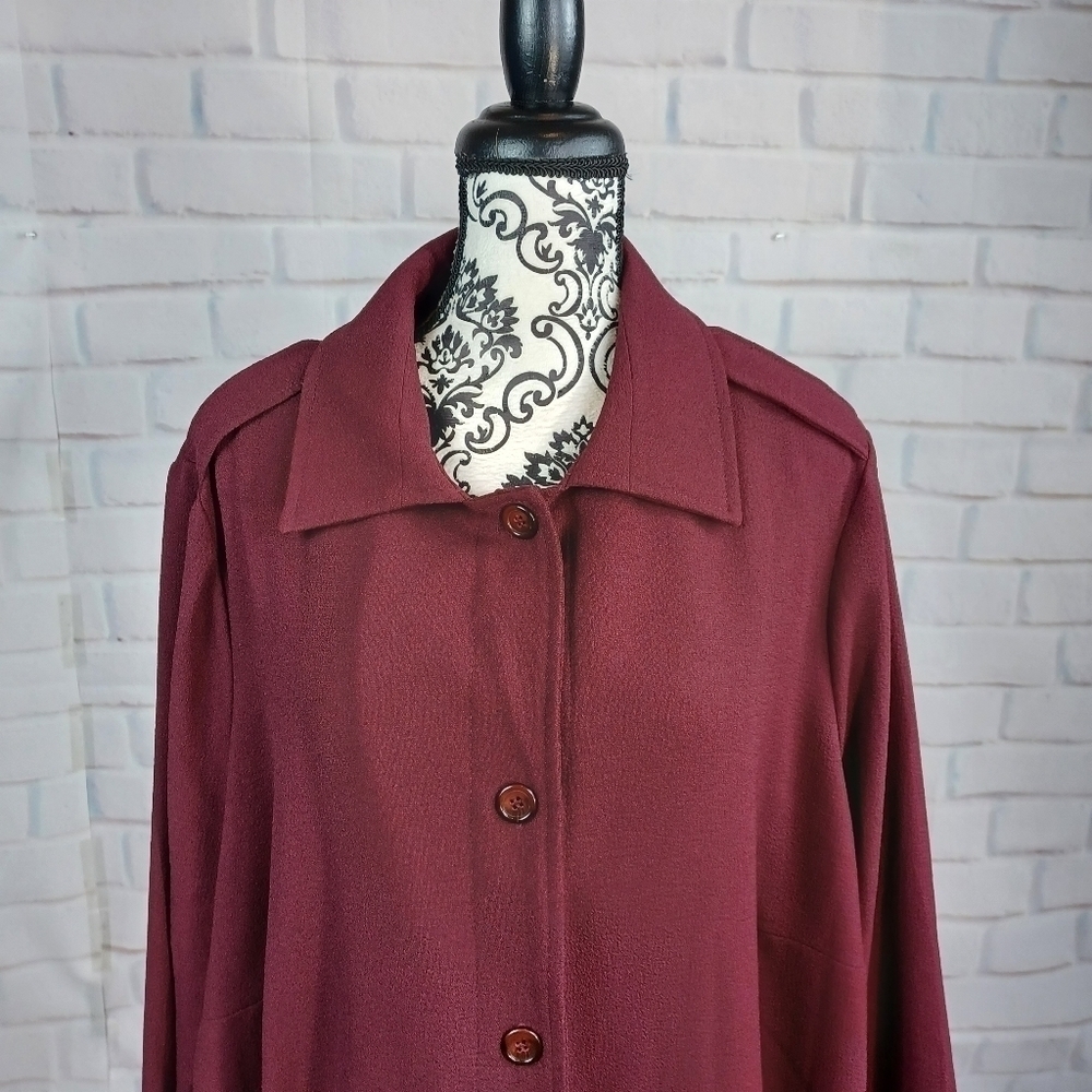 OSOS women's long sleeve stretch button front cardigan size 20 pockets NWT b24 - Picture 2 of 10